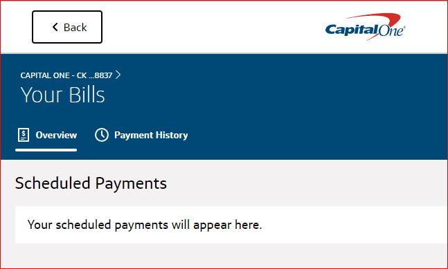 Capital One Bill Pay